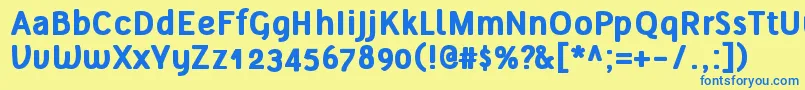 TelluralAltBold Font – Blue Fonts on Yellow Background