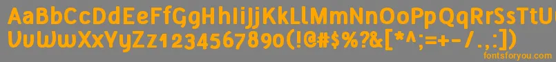 TelluralAltBold-Schriftart – Orangefarbene Schriften auf grauem Hintergrund