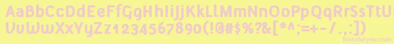 TelluralAltBold Font – Pink Fonts on Yellow Background