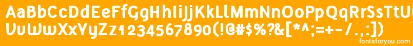 フォントTelluralAltBold – オレンジの背景に白い文字