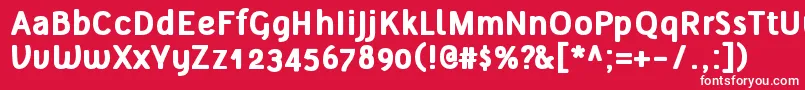 フォントTelluralAltBold – 赤い背景に白い文字