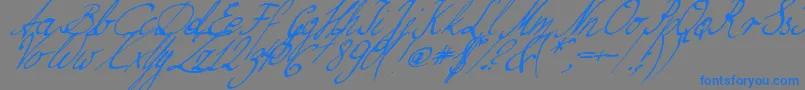 NilliesLoveletters Font – Blue Fonts on Gray Background