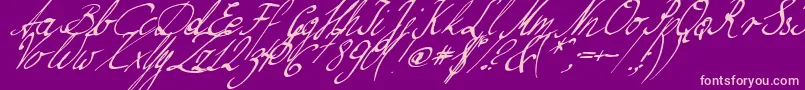 NilliesLoveletters Font – Pink Fonts on Purple Background