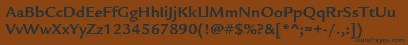 LegacysansstdBold Font – Black Fonts on Brown Background