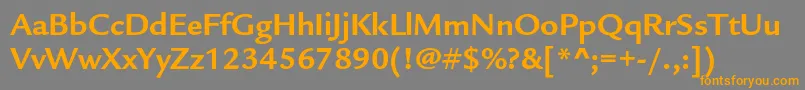 LegacysansstdBold Font – Orange Fonts on Gray Background