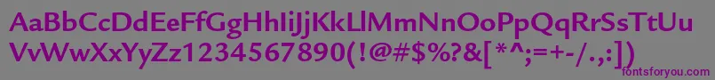 LegacysansstdBold Font – Purple Fonts on Gray Background