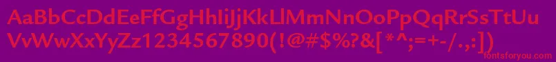 LegacysansstdBold Font – Red Fonts on Purple Background