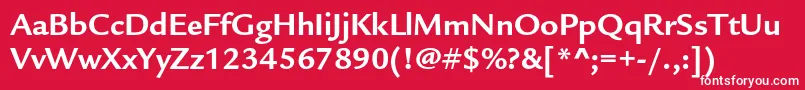 LegacysansstdBold Font – White Fonts on Red Background