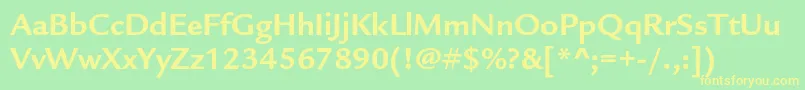 LegacysansstdBold Font – Yellow Fonts on Green Background