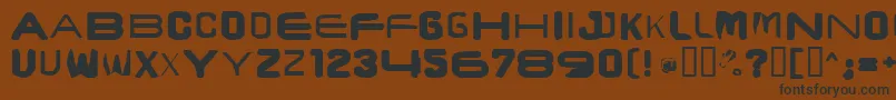 Brunstcaps Font – Black Fonts on Brown Background