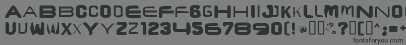 フォントBrunstcaps – 黒い文字の灰色の背景