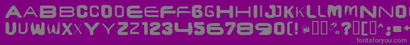 フォントBrunstcaps – 紫の背景に灰色の文字
