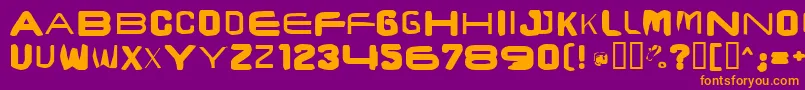 Brunstcaps Font – Orange Fonts on Purple Background