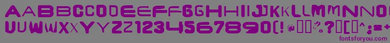 Brunstcaps Font – Purple Fonts on Gray Background