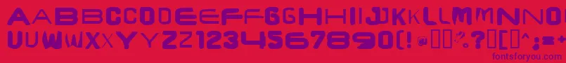 Brunstcaps Font – Purple Fonts on Red Background