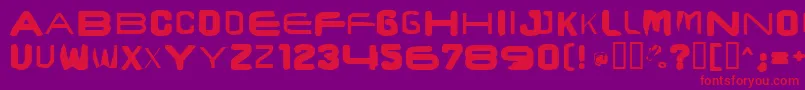 Brunstcaps Font – Red Fonts on Purple Background