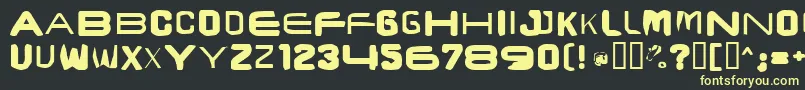 Brunstcaps Font – Yellow Fonts on Black Background