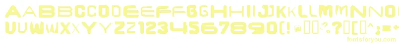Brunstcaps Font – Yellow Fonts on White Background