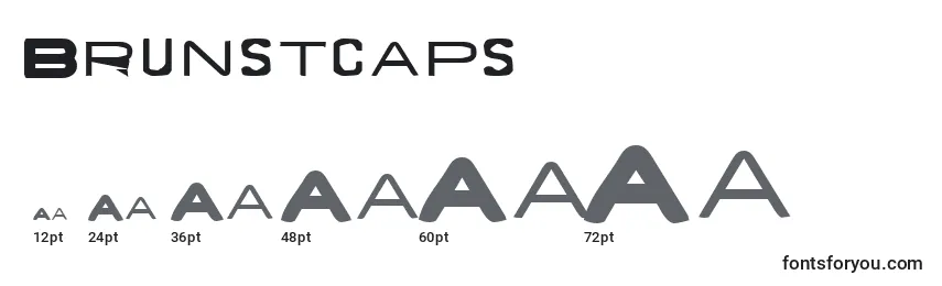Размеры шрифта Brunstcaps
