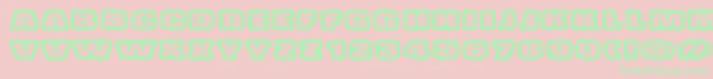 BadPizzaWthPepperoni Font – Green Fonts on Pink Background