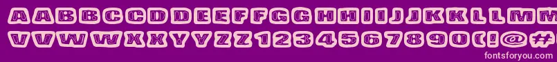 BadPizzaWthPepperoni Font – Pink Fonts on Purple Background