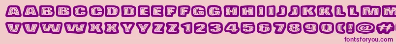 BadPizzaWthPepperoni Font – Purple Fonts on Pink Background