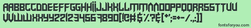 VirtualRave-fontti – mustat fontit vihreällä taustalla