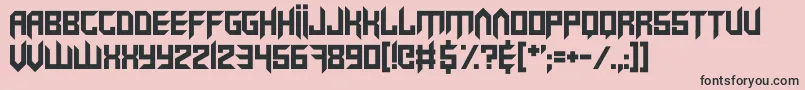 VirtualRave-fontti – mustat fontit vaaleanpunaisella taustalla