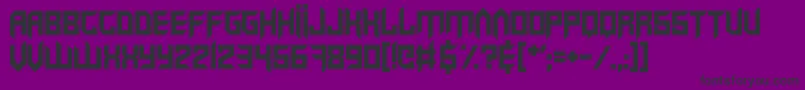 フォントVirtualRave – 紫の背景に黒い文字