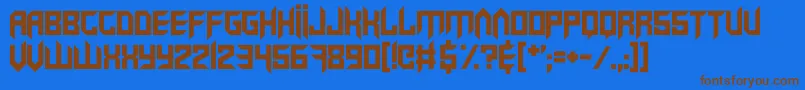 VirtualRave Font – Brown Fonts on Blue Background
