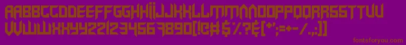 VirtualRave Font – Brown Fonts on Purple Background