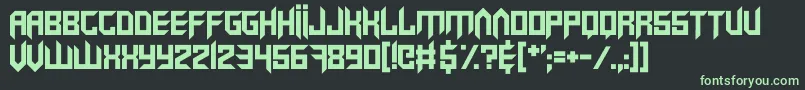 VirtualRave Font – Green Fonts on Black Background