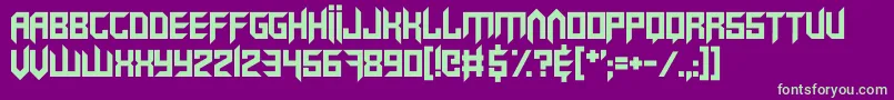 VirtualRave-fontti – vihreät fontit violetilla taustalla