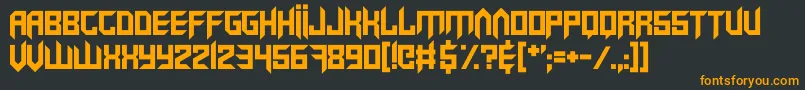 VirtualRave Font – Orange Fonts on Black Background