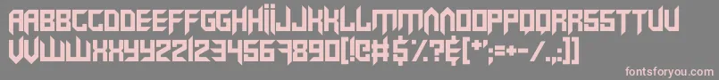 フォントVirtualRave – 灰色の背景にピンクのフォント