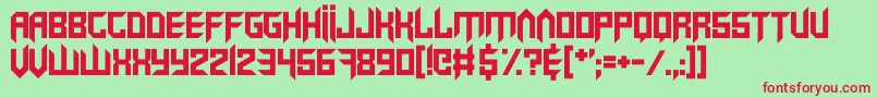 VirtualRave Font – Red Fonts on Green Background