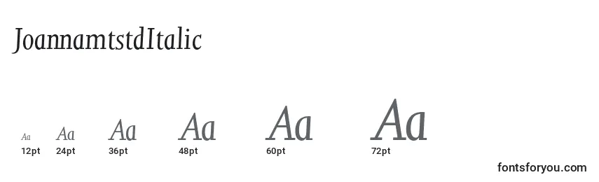 JoannamtstdItalic Font Sizes
