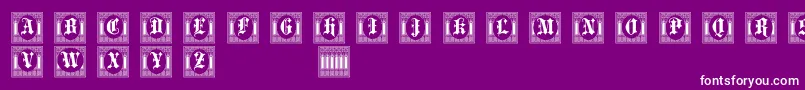 PortculliardInitials Font – White Fonts on Purple Background