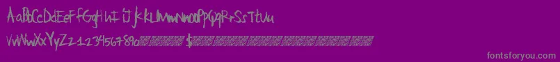 Largecrayon Font – Gray Fonts on Purple Background