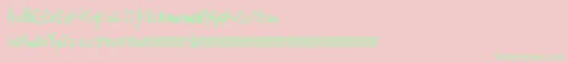 Largecrayon Font – Green Fonts on Pink Background