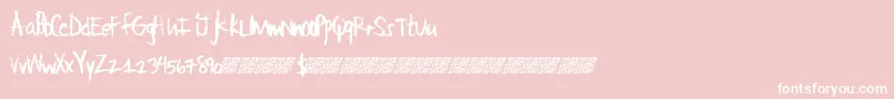 Largecrayon Font – White Fonts on Pink Background