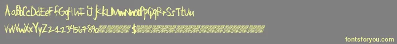 Largecrayon Font – Yellow Fonts on Gray Background