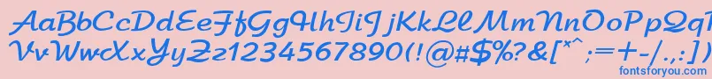 ArbatBoldRegular Font – Blue Fonts on Pink Background