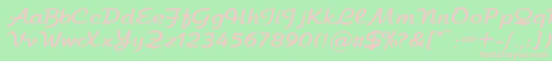 ArbatBoldRegular Font – Pink Fonts on Green Background