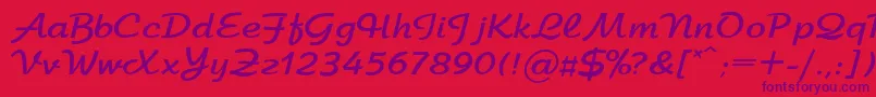 ArbatBoldRegular Font – Purple Fonts on Red Background