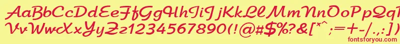 ArbatBoldRegular Font – Red Fonts on Yellow Background