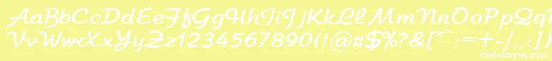 ArbatBoldRegular Font – White Fonts on Yellow Background