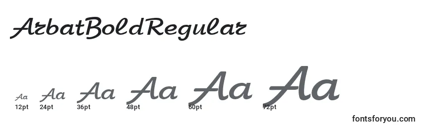 Größen der Schriftart ArbatBoldRegular