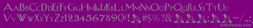Upperwestside Font – Gray Fonts on Purple Background