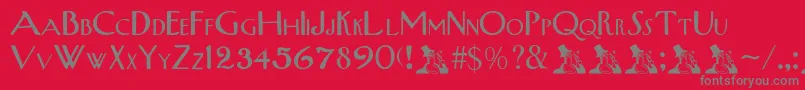 Upperwestside Font – Gray Fonts on Red Background